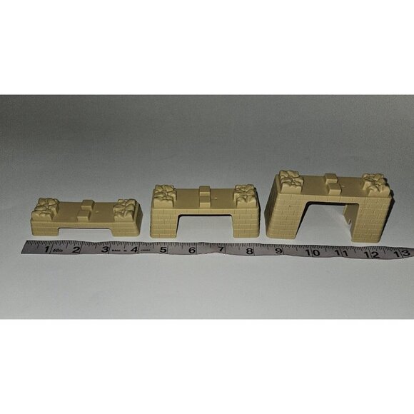 26 Thomas Trackmaster Brown Train Track Lot Mixed Straight Curved Switch Risers - Picture 4 of 16